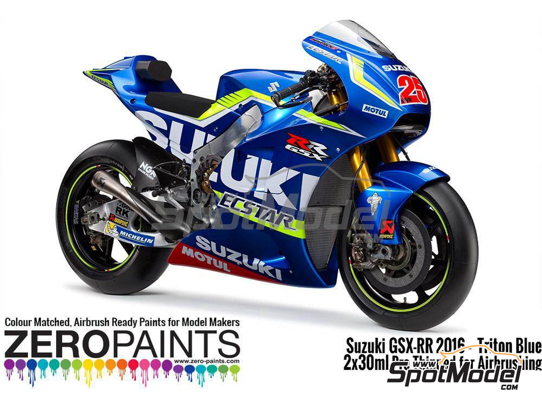 Zero Paints ZP-1549: Paints set for airbrush Suzuki GSX-RR 2016
